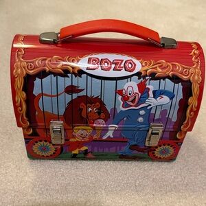 New Retro Bozo The Clown Metal Lunchbox - Collectible